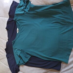 CJ Banks Teal and Navy Tops